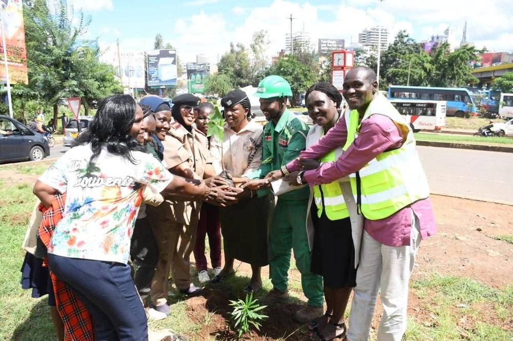 PETRAD AID community tree planting along Nairobi road — environment and water programme